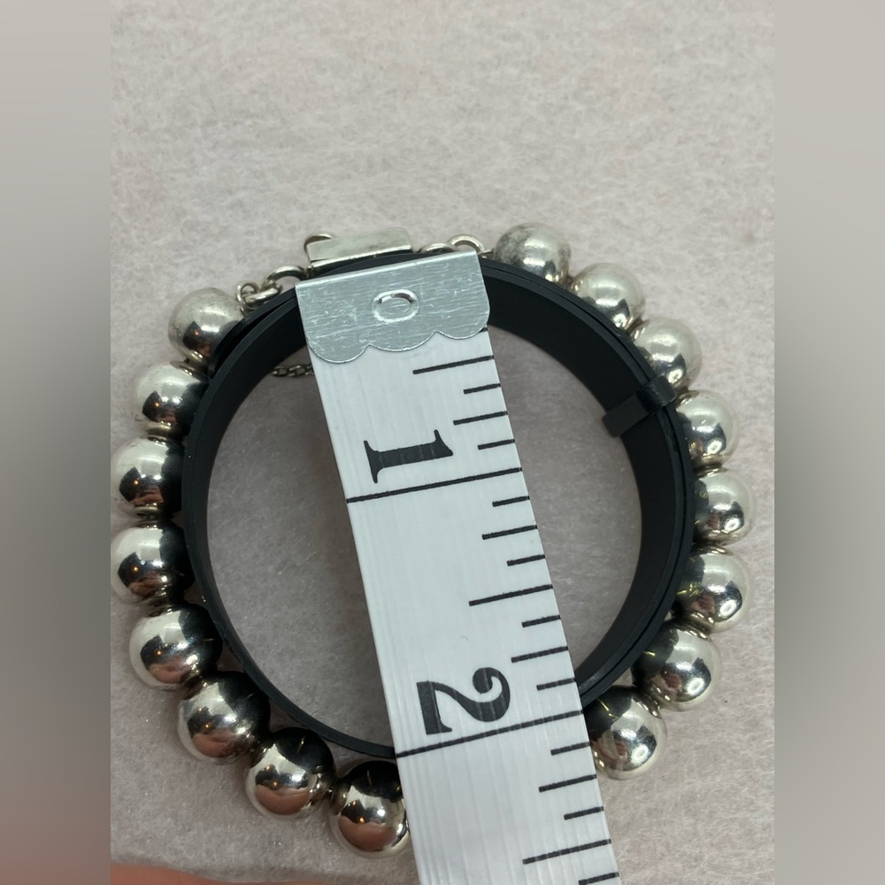 Silpada 925 Sterling Silver Large Ball Bead Bracelet w Box Clasp | Retired B0471 - Picture 6 of 8